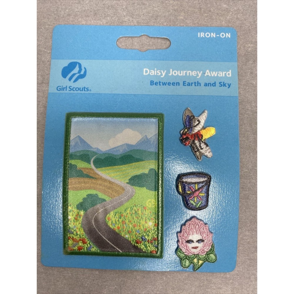 Girl Scouts Daisy Journey Award Between Earth And Sky Iron-on 4‎ Pc Patch Set